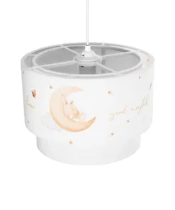 GLOBOSTAR® MOON 204-0011 Παιδικό Κρεμαστό Φωτιστικό Οροφής με Ντουί 1 x E27 AC 220-240V IP20 - Πολύχρωμο - Μ30 x Π30 x Υ24cm 16 204 0011 6