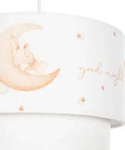 GLOBOSTAR® MOON 204-0011 Παιδικό Κρεμαστό Φωτιστικό Οροφής με Ντουί 1 x E27 AC 220-240V IP20 - Πολύχρωμο - Μ30 x Π30 x Υ24cm 17 204 0011 7