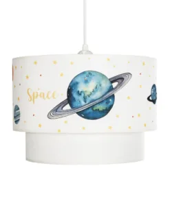 GLOBOSTAR® SATURN 204-0012 Παιδικό Κρεμαστό Φωτιστικό Οροφής με Ντουί 1 x E27 AC 220-240V IP20 - Πολύχρωμο - Μ30 x Π30 x Υ24cm 14 204 0012 4