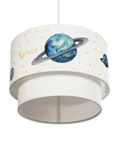 GLOBOSTAR® SATURN 204-0012 Παιδικό Κρεμαστό Φωτιστικό Οροφής με Ντουί 1 x E27 AC 220-240V IP20 - Πολύχρωμο - Μ30 x Π30 x Υ24cm 15 204 0012 5