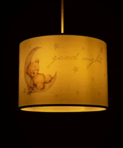 GLOBOSTAR® MOON 204-0013 Παιδικό Κρεμαστό Φωτιστικό Οροφής με Ντουί 1 x E27 AC 220-240V IP20 - Πολύχρωμο - Μ30 x Π30 x Υ24cm 12 204 0013 2