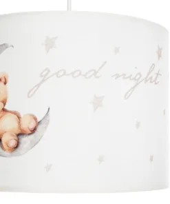 GLOBOSTAR® MOON 204-0013 Παιδικό Κρεμαστό Φωτιστικό Οροφής με Ντουί 1 x E27 AC 220-240V IP20 - Πολύχρωμο - Μ30 x Π30 x Υ24cm 17 204 0013 7