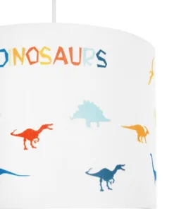 GLOBOSTAR® DINO 204-0014 Παιδικό Κρεμαστό Φωτιστικό Οροφής με Ντουί 1 x E27 AC 220-240V IP20 - Πολύχρωμο - Μ28 x Π28 x Υ24cm 17 204 0014 7