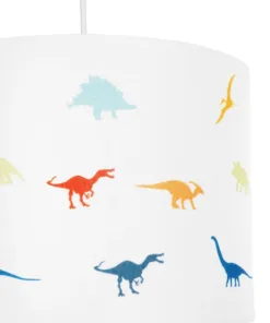 GLOBOSTAR® DINO 204-0014 Παιδικό Κρεμαστό Φωτιστικό Οροφής με Ντουί 1 x E27 AC 220-240V IP20 - Πολύχρωμο - Μ28 x Π28 x Υ24cm 18 204 0014 8