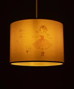 Alternative view of GLOBOSTAR® BALLERINA 204-0015 Παιδικό Κρεμαστό Φωτιστικό Οροφής με Ντουί 1 x E27 AC 220-240V IP20 - Ροζ - Μ28 x Π28 x Υ24cm