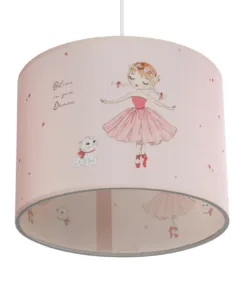 GLOBOSTAR® BALLERINA 204-0015 Παιδικό Κρεμαστό Φωτιστικό Οροφής με Ντουί 1 x E27 AC 220-240V IP20 - Ροζ - Μ28 x Π28 x Υ24cm 14 204 0015 5