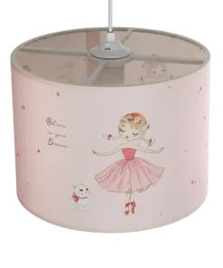 GLOBOSTAR® BALLERINA 204-0015 Παιδικό Κρεμαστό Φωτιστικό Οροφής με Ντουί 1 x E27 AC 220-240V IP20 - Ροζ - Μ28 x Π28 x Υ24cm 15 204 0015 6