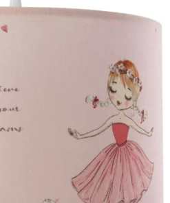 GLOBOSTAR® BALLERINA 204-0015 Παιδικό Κρεμαστό Φωτιστικό Οροφής με Ντουί 1 x E27 AC 220-240V IP20 - Ροζ - Μ28 x Π28 x Υ24cm 16 204 0015 7