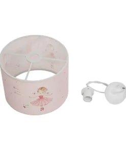 GLOBOSTAR® BALLERINA 204-0015 Παιδικό Κρεμαστό Φωτιστικό Οροφής με Ντουί 1 x E27 AC 220-240V IP20 - Ροζ - Μ28 x Π28 x Υ24cm 18 204 0015 9
