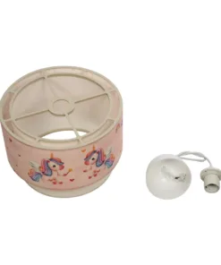 GLOBOSTAR® PONY 204-0016 Παιδικό Κρεμαστό Φωτιστικό Οροφής με Ντουί 1 x E27 AC 220-240V IP20 - Ροζ - Μ30 x Π30 x Υ24cm 20 204 0016 10