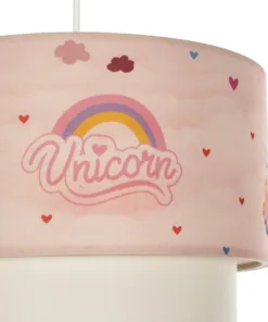 GLOBOSTAR® PONY 204-0016 Παιδικό Κρεμαστό Φωτιστικό Οροφής με Ντουί 1 x E27 AC 220-240V IP20 - Ροζ - Μ30 x Π30 x Υ24cm 18 204 0016 8