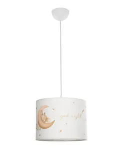 GLOBOSTAR® MOON 204-0019 Παιδικό Κρεμαστό Φωτιστικό Οροφής με Ντουί 1 x E27 AC 220-240V IP20 - Πολύχρωμο - Μ28 x Π28 x Υ24cm 13 204 0019 3