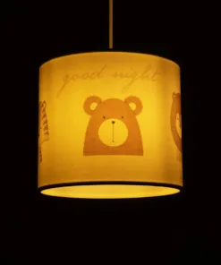 Alternative view of GLOBOSTAR® BEAR 204-0021 Παιδικό Κρεμαστό Φωτιστικό Οροφής με Ντουί 1 x E27 AC 220-240V IP20 - Πολύχρωμο - Μ24 x Π24 x Υ23cm