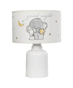 GloboStar® ELEPHANT 204-0025 Παιδικό Eπιτραπέζιο Φωτιστικό Πορτατίφ Μονόφωτο 1 x E27 IP20 Πολύχρωμο Ύφασμα με Λευκό Πλαστικό - Μ24 x Π24 x Υ32cm 11 204 0025 3