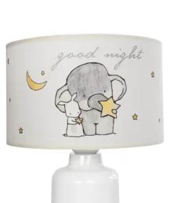 GloboStar® ELEPHANT 204-0025 Παιδικό Eπιτραπέζιο Φωτιστικό Πορτατίφ Μονόφωτο 1 x E27 IP20 Πολύχρωμο Ύφασμα με Λευκό Πλαστικό - Μ24 x Π24 x Υ32cm 13 204 0025 5