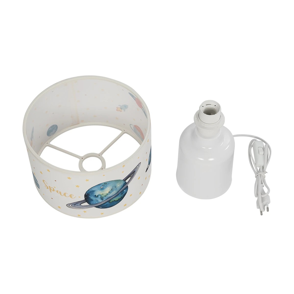 GloboStar® SATURN 204-0030 Παιδικό Eπιτραπέζιο Φωτιστικό Πορτατίφ Μονόφωτο 1 x E27 IP20 Πολύχρωμο Ύφασμα με Λευκό Πλαστικό - Μ24 x Π24 x Υ32cm 9 GloboStar® SATURN 204-0030 Παιδικό Eπιτραπέζιο Φωτιστικό Πορτατίφ Μονόφωτο 1 x E27 IP20 Πολύχρωμο Ύφασμα με Λευκό Πλαστικό - Μ24 x Π24 x Υ32cm - Image 8