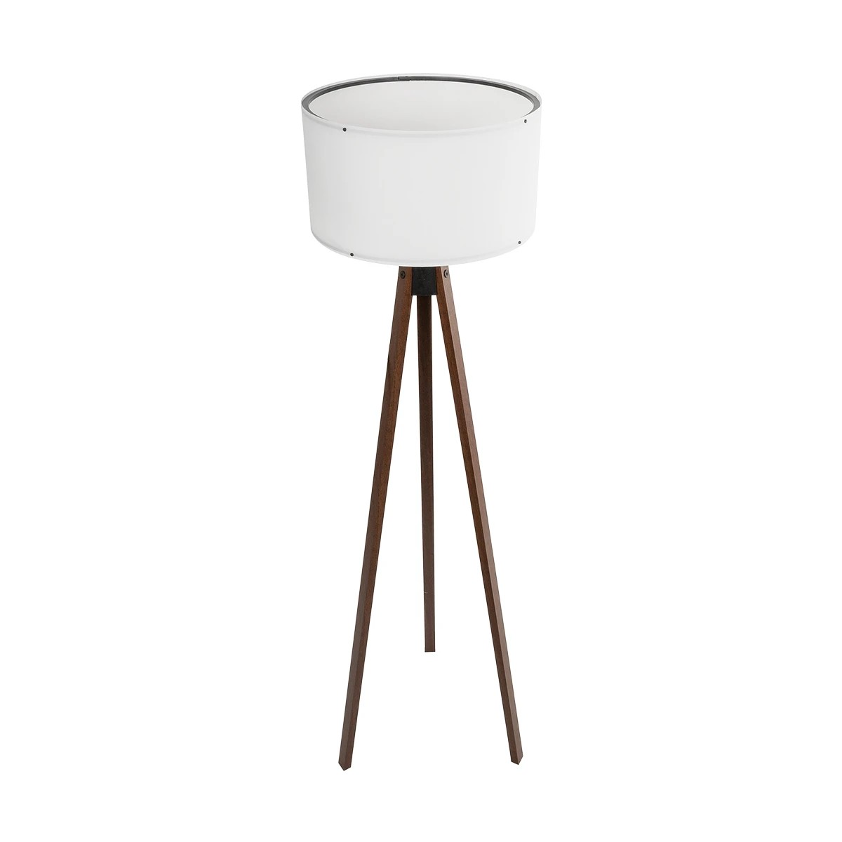 GloboStar® SAGA 204-0032 Μοντέρνο Eπιδαπέδιο Φωτιστικό Μονόφωτο 1 x E27 IP20 Καφέ Ξύλο με Λευκό Ύφασμα - Μ38 x Π38 x Υ140cm 4 GloboStar® SAGA 204-0032 Μοντέρνο Eπιδαπέδιο Φωτιστικό Μονόφωτο 1 x E27 IP20 Καφέ Ξύλο με Λευκό Ύφασμα - Μ38 x Π38 x Υ140cm - Image 3