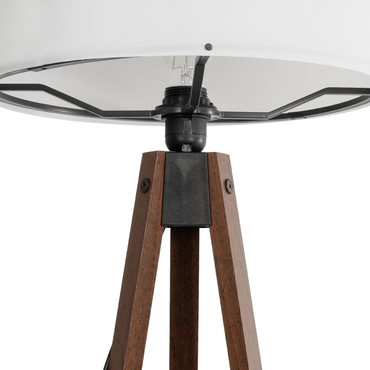 GloboStar® SAGA 204-0032 Μοντέρνο Eπιδαπέδιο Φωτιστικό Μονόφωτο 1 x E27 IP20 Καφέ Ξύλο με Λευκό Ύφασμα - Μ38 x Π38 x Υ140cm 6 GloboStar® SAGA 204-0032 Μοντέρνο Eπιδαπέδιο Φωτιστικό Μονόφωτο 1 x E27 IP20 Καφέ Ξύλο με Λευκό Ύφασμα - Μ38 x Π38 x Υ140cm - Image 5