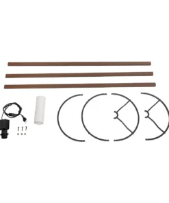 GloboStar® SAGA 204-0032 Μοντέρνο Eπιδαπέδιο Φωτιστικό Μονόφωτο 1 x E27 IP20 Καφέ Ξύλο με Λευκό Ύφασμα - Μ38 x Π38 x Υ140cm 16 204 0032 8