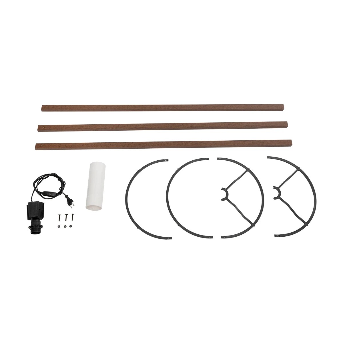 GloboStar® SAGA 204-0032 Μοντέρνο Eπιδαπέδιο Φωτιστικό Μονόφωτο 1 x E27 IP20 Καφέ Ξύλο με Λευκό Ύφασμα - Μ38 x Π38 x Υ140cm 8 GloboStar® SAGA 204-0032 Μοντέρνο Eπιδαπέδιο Φωτιστικό Μονόφωτο 1 x E27 IP20 Καφέ Ξύλο με Λευκό Ύφασμα - Μ38 x Π38 x Υ140cm - Image 7