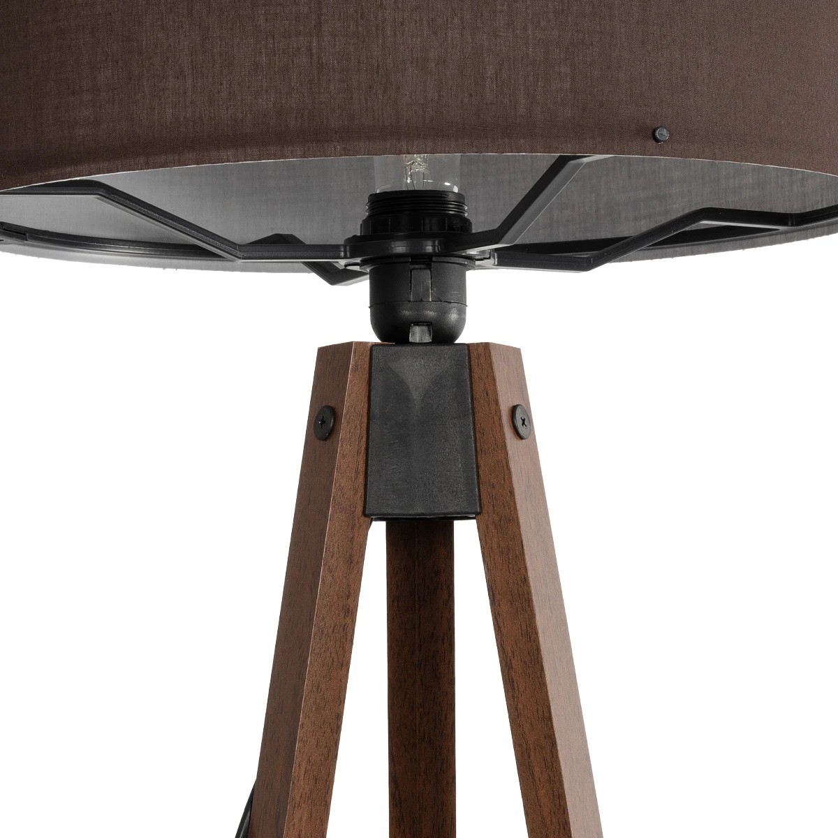 GloboStar® SAGA 204-0034 Μοντέρνο Eπιδαπέδιο Φωτιστικό Μονόφωτο 1 x E27 IP20 Καφέ Ξύλο με Καφέ Ύφασμα - Μ38 x Π38 x Υ140cm 6 GloboStar® SAGA 204-0034 Μοντέρνο Eπιδαπέδιο Φωτιστικό Μονόφωτο 1 x E27 IP20 Καφέ Ξύλο με Καφέ Ύφασμα - Μ38 x Π38 x Υ140cm - Image 5