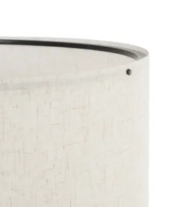 GloboStar® SAGA 204-0035 Μοντέρνο Eπιδαπέδιο Φωτιστικό Μονόφωτο 1 x E27 IP20 Καφέ Ξύλο με Λευκό Ύφασμα - Μ38 x Π38 x Υ140cm 13 204 0035 5