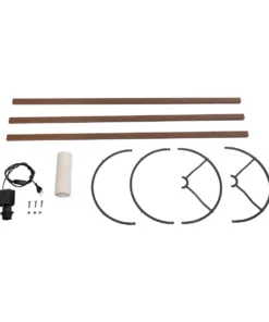 GloboStar® SAGA 204-0035 Μοντέρνο Eπιδαπέδιο Φωτιστικό Μονόφωτο 1 x E27 IP20 Καφέ Ξύλο με Λευκό Ύφασμα - Μ38 x Π38 x Υ140cm 16 204 0035 8