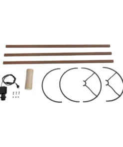 GloboStar® SAGA 204-0040 Μοντέρνο Eπιδαπέδιο Φωτιστικό Μονόφωτο 1 x E27 IP20 Καφέ Ξύλο με Μπεζ Ύφασμα - Μ38 x Π38 x Υ140cm 16 204 0040 8