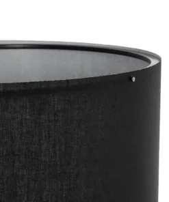 GloboStar® SAGA 204-0041 Μοντέρνο Eπιδαπέδιο Φωτιστικό Μονόφωτο 1 x E27 IP20 Μπεζ Ξύλο με Μαύρο Ύφασμα - Μ38 x Π38 x Υ140cm 13 204 0041 5