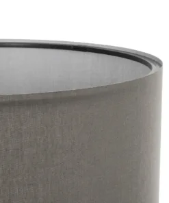 GloboStar® SAGA 204-0044 Μοντέρνο Eπιδαπέδιο Φωτιστικό Μονόφωτο 1 x E27 IP20 Μπεζ Ξύλο με Γκρι Ύφασμα - Μ38 x Π38 x Υ140cm 12 204 0044 5