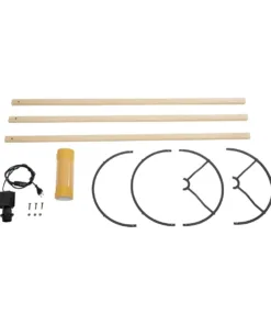 GloboStar® SAGA 204-0045 Μοντέρνο Eπιδαπέδιο Φωτιστικό Μονόφωτο 1 x E27 IP20 Μπεζ Ξύλο με Κίτρινο Ύφασμα - Μ38 x Π38 x Υ140cm 15 204 0045 8