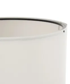 GloboStar® SAGA 204-0046 Μοντέρνο Eπιδαπέδιο Φωτιστικό Μονόφωτο 1 x E27 IP20 Μπεζ Ξύλο με Λευκό Ύφασμα - Μ38 x Π38 x Υ140cm 12 204 0046 5