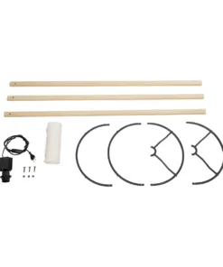 GloboStar® SAGA 204-0046 Μοντέρνο Eπιδαπέδιο Φωτιστικό Μονόφωτο 1 x E27 IP20 Μπεζ Ξύλο με Λευκό Ύφασμα - Μ38 x Π38 x Υ140cm 15 204 0046 8