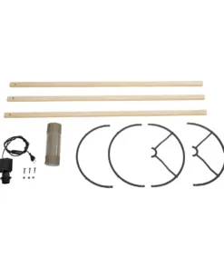 GloboStar® SAGA 204-0047 Μοντέρνο Eπιδαπέδιο Φωτιστικό Μονόφωτο 1 x E27 IP20 Μπεζ Ξύλο με Πράσινο Ύφασμα - Μ38 x Π38 x Υ140cm 15 204 0047 8