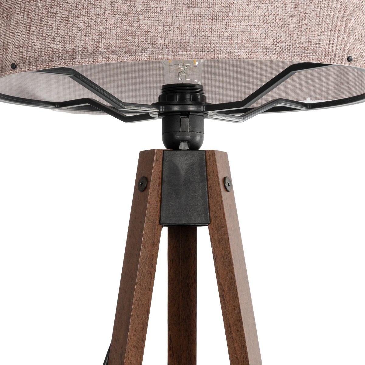 GloboStar® SAGA 204-0049 Μοντέρνο Eπιδαπέδιο Φωτιστικό Μονόφωτο 1 x E27 IP20 Καφέ Ξύλο με Ροζ Ύφασμα - Μ38 x Π38 x Υ140cm 6 GloboStar® SAGA 204-0049 Μοντέρνο Eπιδαπέδιο Φωτιστικό Μονόφωτο 1 x E27 IP20 Καφέ Ξύλο με Ροζ Ύφασμα - Μ38 x Π38 x Υ140cm - Image 5