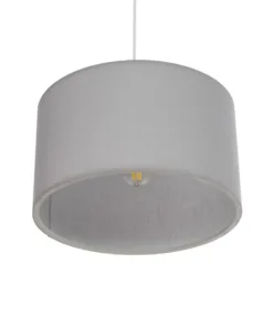 GLOBOSTAR® LOFTY 204-0093 Μοντέρνο Κρεμαστό Φωτιστικό Οροφής με Ντουί 1 x E27 AC 220-240V IP20 - Γκρι - Μ38 x Π38 x Υ26cm 14 204 0093 5