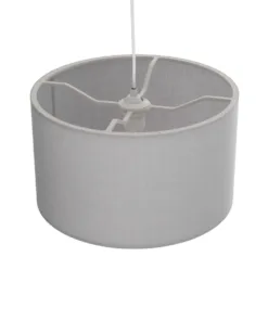 GLOBOSTAR® LOFTY 204-0093 Μοντέρνο Κρεμαστό Φωτιστικό Οροφής με Ντουί 1 x E27 AC 220-240V IP20 - Γκρι - Μ38 x Π38 x Υ26cm 15 204 0093 6