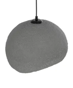 GLOBOSTAR® STONE 204-0122 Μοντέρνο Κρεμαστό Φωτιστικό Οροφής με Ντουί 1 x E27 AC 220-240V IP20 - Γκρι - Μ35 x Π31 x Υ26cm 16 204 0122 6