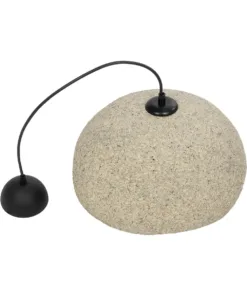 GLOBOSTAR® STONE 204-0123 Μοντέρνο Κρεμαστό Φωτιστικό Οροφής με Ντουί 1 x E27 AC 220-240V IP20 - Μπεζ - Μ35 x Π31 x Υ26cm 20 204 012310