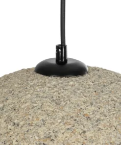 GLOBOSTAR® STONE 204-0123 Μοντέρνο Κρεμαστό Φωτιστικό Οροφής με Ντουί 1 x E27 AC 220-240V IP20 - Μπεζ - Μ35 x Π31 x Υ26cm 18 204 0123 8