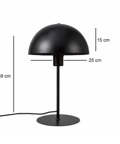 Alternative view of GloboStar® GASCEIO 204-0141 Μοντέρνο Eπιτραπέζιο Φωτιστικό Μονόφωτο 1 x E27 IP20 Μαύρο Μέταλλο - Μ25 x Π25 x Υ39cm