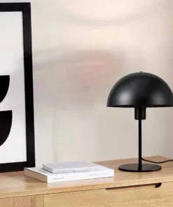 GloboStar® GASCEIO 204-0141 Μοντέρνο Eπιτραπέζιο Φωτιστικό Μονόφωτο 1 x E27 IP20 Μαύρο Μέταλλο - Μ25 x Π25 x Υ39cm 6 204 0141 3