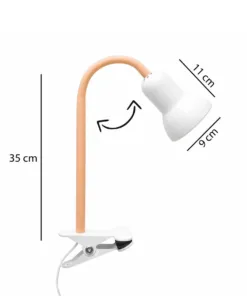 Alternative view of GloboStar® TAVOLO 204-0151 Παιδικό Eπιτραπέζιο Φωτιστικό Μονόφωτο 1 x E14 IP20 Πορτοκαλί & Λευκό - Μ11 x Π9 x Υ35cm