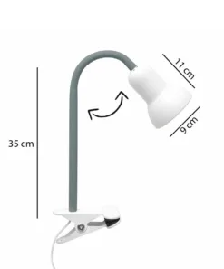 Alternative view of GloboStar® TAVOLO 204-0152 Παιδικό Eπιτραπέζιο Φωτιστικό Μονόφωτο 1 x E14 IP20 Πράσινο & Λευκό - Μ11 x Π9 x Υ35cm