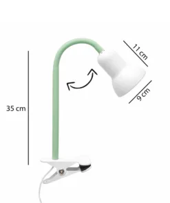 Alternative view of GloboStar® TAVOLO 204-0153 Παιδικό Eπιτραπέζιο Φωτιστικό Μονόφωτο 1 x E14 IP20 Πράσινο & Λευκό - Μ11 x Π9 x Υ35cm