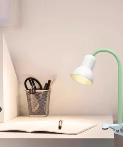 GloboStar® TAVOLO 204-0153 Παιδικό Eπιτραπέζιο Φωτιστικό Μονόφωτο 1 x E14 IP20 Πράσινο & Λευκό - Μ11 x Π9 x Υ35cm 8 204 0153 4