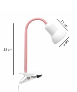 Alternative view of GloboStar® TAVOLO 204-0154 Παιδικό Eπιτραπέζιο Φωτιστικό Μονόφωτο 1 x E14 IP20 Ροζ & Λευκό - Μ11 x Π9 x Υ35cm