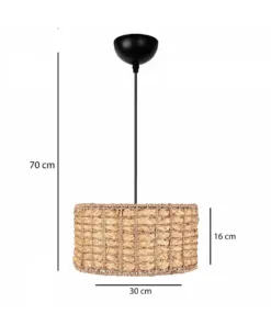 Alternative view of GLOBOSTAR® POMEGRANDE 204-0157 Boho Κρεμαστό Φωτιστικό Οροφής με Ντουί 1 x E27 AC 220-240V IP20 - Μπεζ - Μ30 x Π30 x Υ16cm