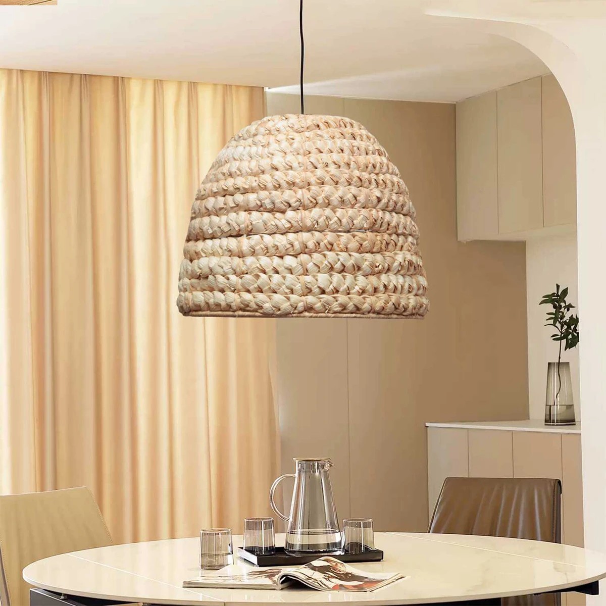 GLOBOSTAR® MEKA 204-0163 Boho Κρεμαστό Φωτιστικό Οροφής με Ντουί 1 x E27 AC 220-240V IP20 - Μπεζ - Μ30 x Π30 x Υ25cm 4 GLOBOSTAR® MEKA 204-0163 Boho Κρεμαστό Φωτιστικό Οροφής με Ντουί 1 x E27 AC 220-240V IP20 - Μπεζ - Μ30 x Π30 x Υ25cm - Image 3