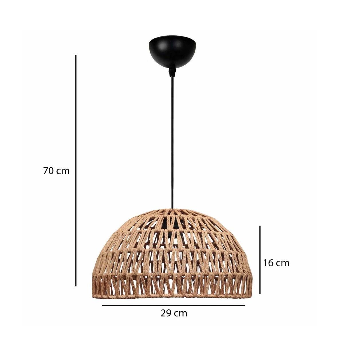 GLOBOSTAR® SAND 204-0167 Boho Κρεμαστό Φωτιστικό Οροφής με Ντουί 1 x E27 AC 220-240V IP20 - Μπεζ - Μ29 x Π29 x Υ16cm 3 GLOBOSTAR® SAND 204-0167 Boho Κρεμαστό Φωτιστικό Οροφής με Ντουί 1 x E27 AC 220-240V IP20 - Μπεζ - Μ29 x Π29 x Υ16cm - Image 2